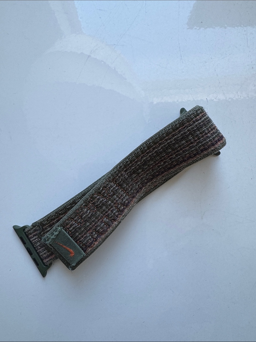 Nike Olive Green Knit Loop Apple Watch Band
